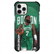 NBA Jaylen Brown Phone Case For iPhone Samsung Galaxy Pixel OnePlus Vivo Xiaomi Asus Sony Motorola Nokia - Jaylen Brown Hold Ball Portrait Poster Cartoon Art