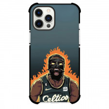 NBA Jaylen Brown Phone Case For iPhone Samsung Galaxy Pixel OnePlus Vivo Xiaomi Asus Sony Motorola Nokia - Jaylen Brown Masked Rage Flaming Portrait Illustration