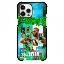 NBA Jaylen Brown Phone Case For iPhone and Samsung Galaxy Devices - Jaylen Brown Boston Celtics Portrait Poster Art