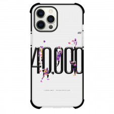 NBA Lebron James Phone Case For iPhone and Samsung Galaxy Devices - Lebron James 40000 Points Club Grey Background
