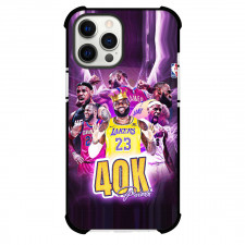 NBA Lebron James Phone Case For iPhone and Samsung Galaxy Devices - Lebron James 40000 Points The King Purple Background