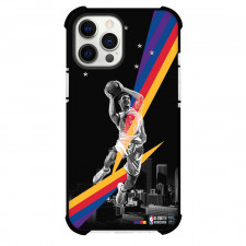 NBA Klay Thompson Phone Case For iPhone and Samsung Galaxy Devices - Klay Thompson Golden State Warriors 11 Dunking On Black Background