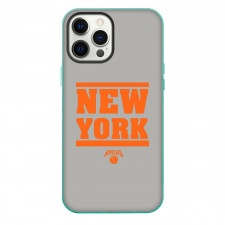 NBA New York Knicks Phone Case For iPhone Samsung Galaxy Pixel OnePlus Vivo Xiaomi Asus Sony Motorola Nokia - New York Knicks Orange Logo And Word Art On Gray Background
