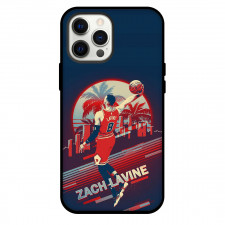 NBA Zach LaVine Phone Case For iPhone and Samsung Galaxy Devices - Zach LaVine Chicago Bulls 8 Dunking Poster Art
