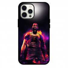 NBA Lebron James Phone Case For iPhone and Samsung Galaxy Devices - Lebron James Los Angeles Lakers 23 Roaring Graphic Art Poster