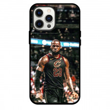 NBA Lebron James Phone Case For iPhone and Samsung Galaxy Devices - Lebron James Cleveland Cavaliers 23 Standing Portrait Poster