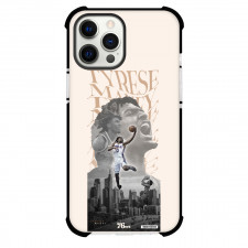 NBA Tyrese Maxey Phone Case For iPhone Samsung Galaxy Pixel OnePlus Vivo Xiaomi Asus Sony Motorola Nokia - Tyrese Maxey Shout Dunk Poster In Gray