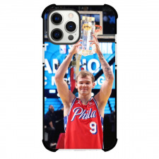 NBA Mac McClung Phone Case For iPhone and Samsung Galaxy Devices - McClung Holding Trophy Portrait