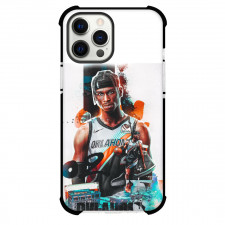 NBA Shai Gilgeous-Alexander Phone Case For iPhone Samsung Galaxy Pixel OnePlus Vivo Xiaomi Asus Sony Motorola Nokia - Shai Gilgeous-Alexander Dribble Fierce Portrait Collage Poster