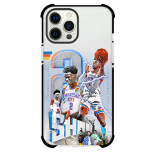 NBA Shai Gilgeous-Alexander Phone Case For iPhone and Samsung Galaxy Devices - Shai Gilgeous-Alexander OKC Thunder Graphic Art Poster
