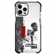 NBA Pascal Siakam Phone Case For iPhone and Samsung Galaxy Devices - Pascal Siakam Toronto Raptors Portrait Grayscale Poster