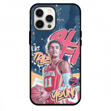 NBA Trae Young Phone Case For iPhone and Samsung Galaxy Devices - Trae Young Atlanta Hawks 11 Portrait Standing On Graphic Art