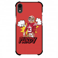 NFL Brock Purdy Phone Case For iPhone And Samsung Galaxy Devices - Brock Purdy San Francisco 49ers Angry Screaming Popart Illustration
