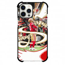 NFL Brock Purdy Phone Case For iPhone And Samsung Galaxy Devices - Brock Purdy San Francisco 49ers Screaming With Hurricane Illustration