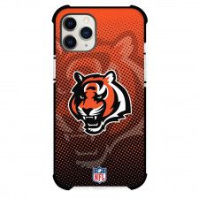NFL Cincinnati Bengals Phone Case For iPhone Samsung Galaxy Pixel OnePlus Vivo Xiaomi Asus Sony Motorola Nokia - Cincinnati Bengals Tiger Aavatar On Black Dot Orange Background