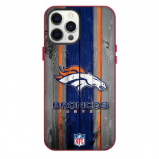 NFL Denver Broncos Phone Case For iPhone Samsung Galaxy Pixel OnePlus Vivo Xiaomi Asus Sony Motorola Nokia - Denver Broncos Logo On Wooden Background