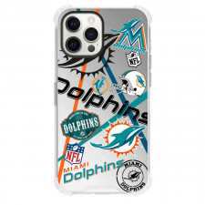 NFL Miami Dolphins Phone Case For iPhone And Samsung Galaxy Devices - Miami Dolphins Mania Collage Logo