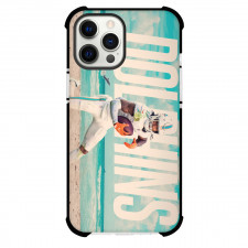 NFL Miami Dolphins Phone Case For iPhone and Samsung Galaxy Devices - Dolphins Player Waddle Holding Ball In Beach Background
