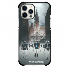 NFL Philadelphia Eagles Phone Case For iPhone and Samsung Galaxy Devices - Eagles Players In Philadelphia City With Text