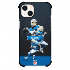 NFL Justin Herbert Phone Case For iPhone Samsung Galaxy Pixel OnePlus Vivo Xiaomi Asus Sony Motorola Nokia - Justin Herbert Los Angeles Chargers Throwing Machine Poster