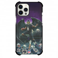 NFL Lamar Jackson Phone Case For iPhone Samsung Galaxy Pixel OnePlus Vivo Xiaomi Asus Sony Motorola Nokia - Lamar Jackson Baltimore Ravens Angle Flying Poster