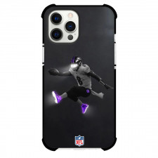 NFL Lamar Jackson Phone Case For iPhone Samsung Galaxy Pixel OnePlus Vivo Xiaomi Asus Sony Motorola Nokia - Lamar Jackson Baltimore Ravens Jumping On Dark Background