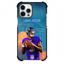 NFL Lamar Jackson Phone Case For iPhone Samsung Galaxy Pixel OnePlus Vivo Xiaomi Asus Sony Motorola Nokia - Lamar Jackson Baltimore Ravens Standing On Sky Background