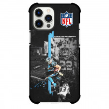 NFL Christian Mccaffrey Phone Case For iPhone And Samsung Galaxy Devices - Christian Mccaffrey Carolina Panthers Grayscale Poster