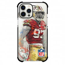 NFL Nick Bosa Phone Case For iPhone And Samsung Galaxy Devices - Nick Bosa 97 San Francisco 49ers Shouting Paint Poster