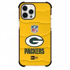 NFL Green Bay Packers Phone Case For iPhone and Samsung Galaxy Devices - Packers Logo On Yellow Background With Text NewEra
