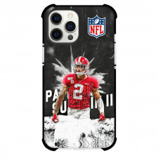 NFL Patrick Surtain Phone Case For iPhone And Samsung Galaxy Devices - Patrick Surtain 2 Denver Broncos Portrait On Black And White Background