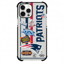 NFL New England Patriots Phone Case For iPhone And Samsung Galaxy Devices - New England Patriots Super Bowl Championship Mania Collage Logo