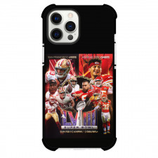 NFL Super Bowl 2024 Phone Case For iPhone and Samsung Galaxy Devices - Super Bowl 2024 Chiefs Versus 49ers Team Face Off On Black Background