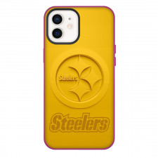 NFL Pittsburgh Steelers Phone Case For iPhone Samsung Galaxy Pixel OnePlus Vivo Xiaomi Asus Sony Motorola Nokia - Pittsburgh Steelers 3D Logo Yellow Background