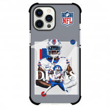 NFL Stefon Diggs Phone Case For iPhone And Samsung Galaxy Devices - Stefon Diggs 14 Buffalo Bills Poster On Gray Background
