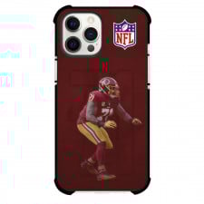 NFL Trent Williams Phone Case For iPhone And Samsung Galaxy Devices - Trent Williams 71 San Francisco 49ers Defensive Position On Red Background