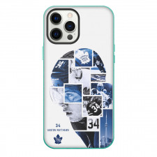 NHL Auston Matthews Phone Case For iPhone Samsung Galaxy Pixel OnePlus Vivo Xiaomi Asus Sony Motorola Nokia - Auston Matthews Toronto Maple Leafs Blue White Collage Minimal Poster