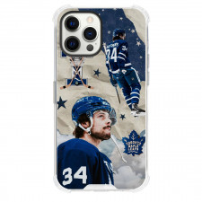 NHL Auston Matthews Phone Case For iPhone Samsung Galaxy Pixel OnePlus Vivo Xiaomi Asus Sony Motorola Nokia - Auston Matthews Toronto Maple Leafs Blue Collage Art Poster