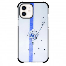 NHL Auston Matthews Phone Case For iPhone Samsung Galaxy Pixel OnePlus Vivo Xiaomi Asus Sony Motorola Nokia - Auston Matthews Toronto Maple Leafs Minimal White Ice Rink Aerial Poster