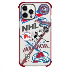 NHL Colorado Avalanche Phone Case For iPhone And Samsung Galaxy Devices - Colorado Avalanche Mania Collage Logo