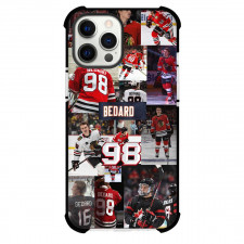 NHL Connor Bedard Phone Case For iPhone Samsung Galaxy Pixel OnePlus Vivo Xiaomi Asus Sony Motorola Nokia - Connor Bedard Chicago Blackhawks Jersey 98 Collage Aesthetic Poster