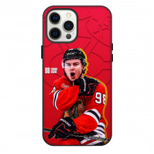 NHL Connor Bedard Phone Case For iPhone Samsung Galaxy Pixel OnePlus Vivo Xiaomi Asus Sony Motorola Nokia - Connor Bedard Chicago Blackhawks Red Jersey Goal Celebration Poster