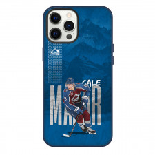 NHL Cale Makar Phone Case For iPhone Samsung Galaxy Pixel OnePlus Vivo Xiaomi Asus Sony Motorola Nokia - Cale Makar Colorado Avalanche On Rocky Mountains Text Background Poster