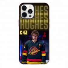 NHL Quinn Hughes Phone Case For iPhone Samsung Galaxy Pixel OnePlus Vivo Xiaomi Asus Sony Motorola Nokia - Quinn Hughes Vancouver Canucks Portrait With Gold Glow Word Art Poster
