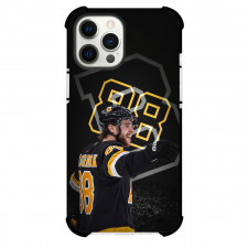 NHL David Pastrnak Phone Case For iPhone Samsung Galaxy Pixel OnePlus Vivo Xiaomi Asus Sony Motorola Nokia - David Pastrnak Boston Bruins Smiling On Dark Background