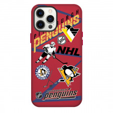 NHL Pittsburgh Penguins Phone Case For iPhone And Samsung Galaxy Devices - Pittsburgh Penguins Mania Collage Logo