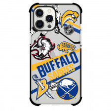 NHL Buffalo Sabres Phone Case For iPhone And Samsung Galaxy Devices - Buffalo Sabres Mania Collage Logo