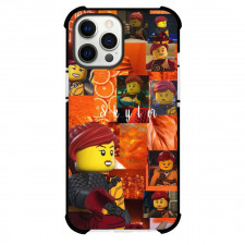 Ninjago Skylor Phone Case For iPhone and Samsung Galaxy Devices - Skylor Collage Orange Background