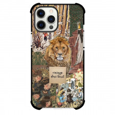 The Chronicles Of Narnia Aslan Phone Case For iPhone Samsung Galaxy Pixel OnePlus Vivo Xiaomi Asus Sony Motorola Nokia - Aslan Courage Dear Heart Collage Poster