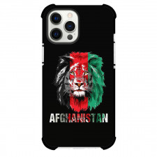 Afghanistan Phone Case For iPhone Samsung Galaxy Pixel OnePlus Vivo Xiaomi Asus Sony Motorola Nokia - Afghanistan Flag Graphic With Lion On Black Background